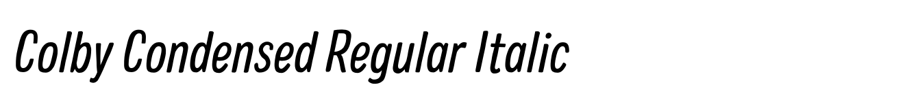 Colby Condensed Regular Italic image